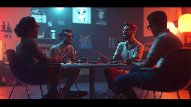 Equipo de coaching colaborando